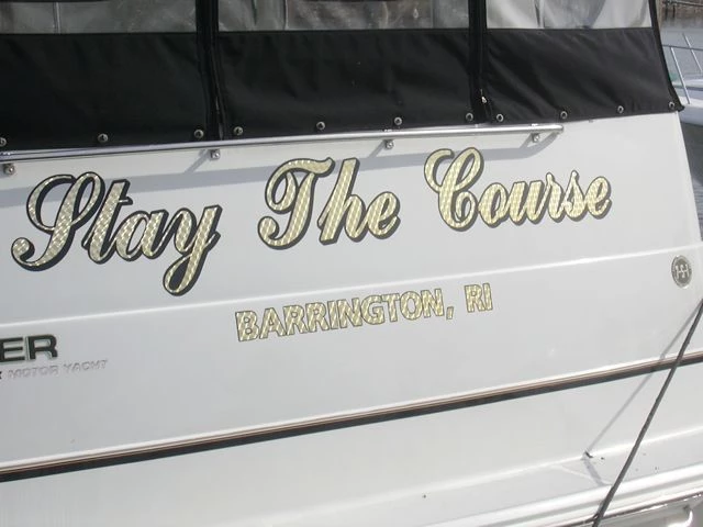 Stay the Course Boat Graphic