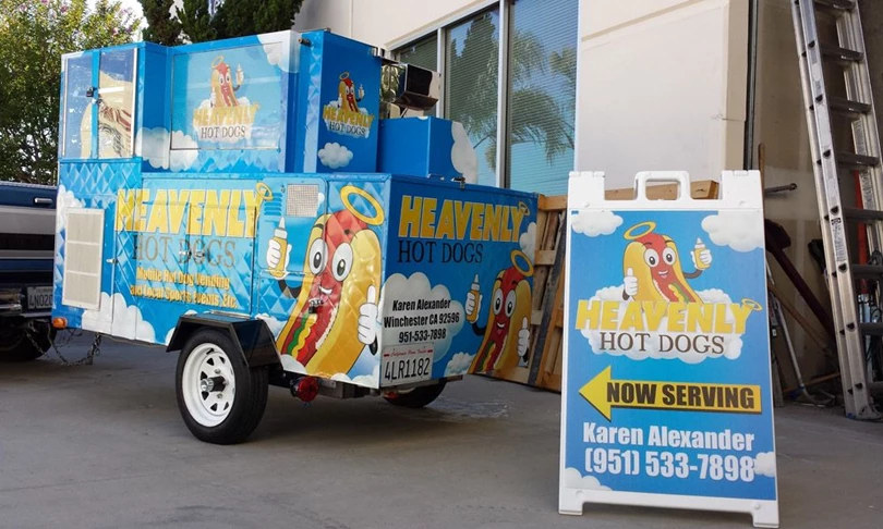 Hot Dogs A Frame and Trailer Graphics