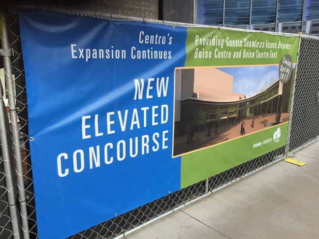 Construction Vinyl Banner for Elevated Concourse
