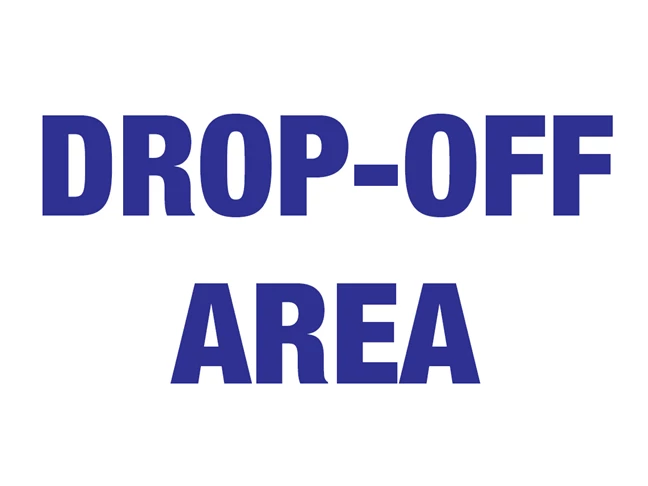 COVID Drop-Off Area Sign