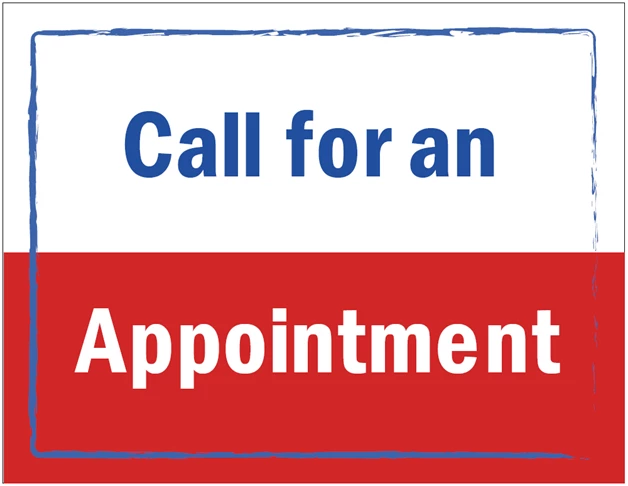 Call for an Appointment Sign