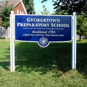 Georgetown Prep Post & Panel Sign