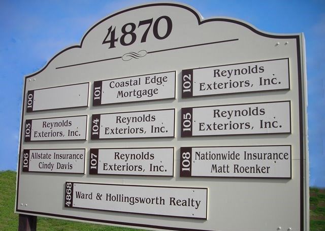 post and panel outdoor directory sign suite numbers