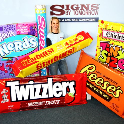 POP signs 3d prop signs candy packages
