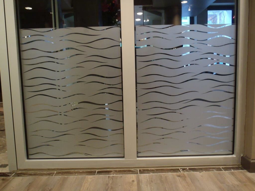 frosted privacy window film custom cut