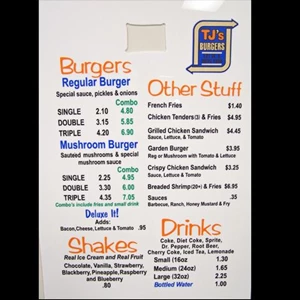 Sharp lettering and clear colors make this menu board easy to read
