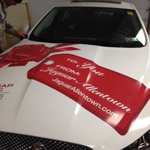 Jaguar Vehicle Hood Wrap - Promotional Temporary wrap advertising
