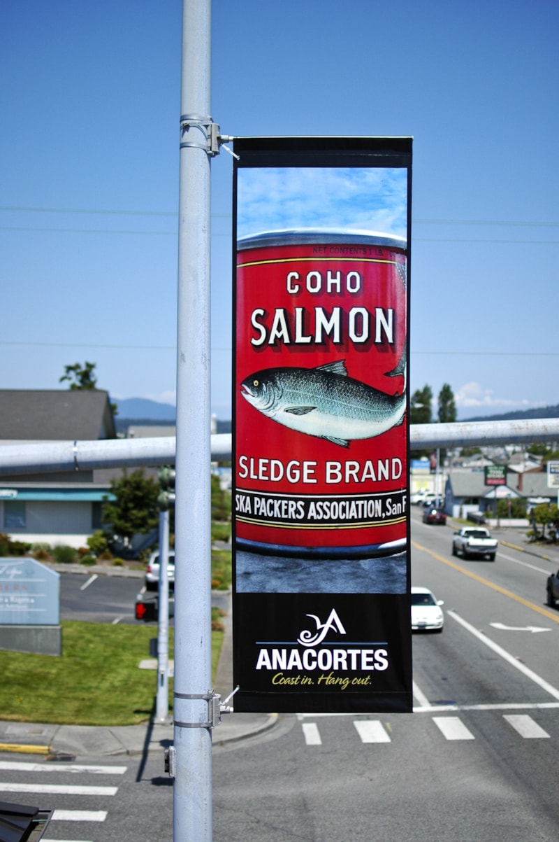 Custom Outdoor Pole Banners Signs By Tomorrow of Bellingham Event