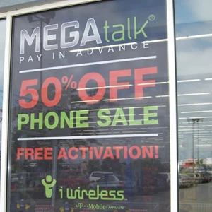Digitally Printed Vinyl Graphics Applied to Storefront Windows