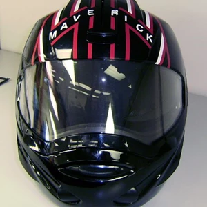 Custom snowmobile helmet graphics