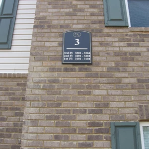 Outdoor Aluminum Apartment ID Building Signs
