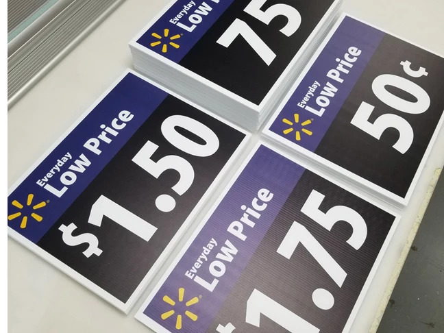 Price Marker Signs for Walmart