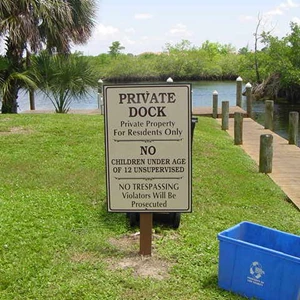 Private Dock sign