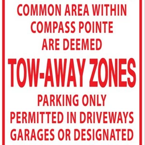 Tow-Away Zone sign