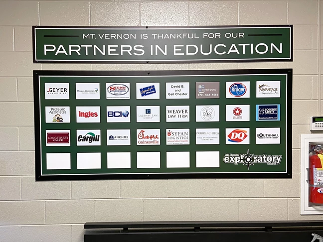 Partners in Education sign