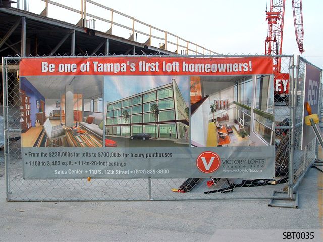 Construction site banner