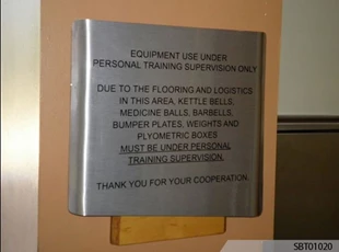 Fitness Center Custom Engraved Sign
