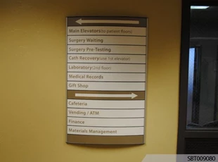 Hospital Interior Directory Sign