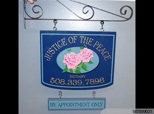 Justice of the Peace Interior Directory Sign