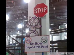 Robot Custom Routed Sign