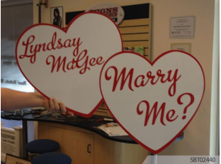 Proposal Custom Routed Heart Sign