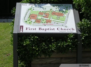 Baptist Church Custom Exterior Directory Sign