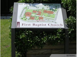 Baptist Church Custom Exterior Directory Sign