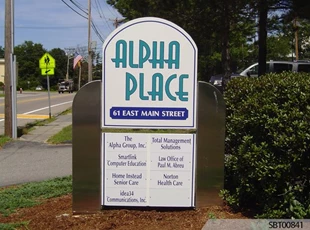 Alpha Place Custom Exterior Directory Sign