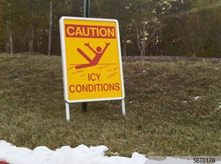 Icy Condition Warning Sign
