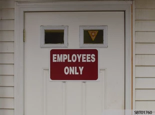Employees Only Custom Warning Sign