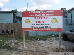 Construction Site Custom Safety & OSHA Sign