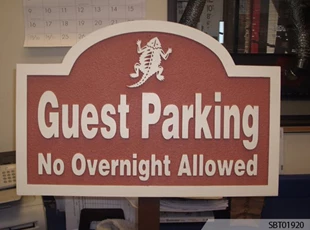 Sandblasted Custom Parking Sign