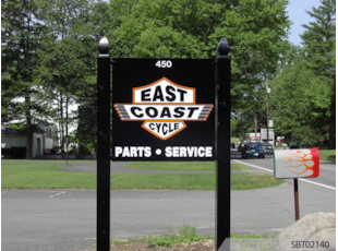 East Coast Cycle Custom Post and Panel Sign