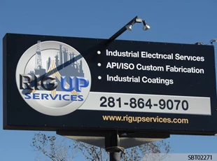 Rig Up Services Custom Pylon Sign