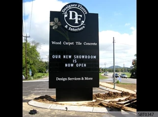 Retail Sign with Track Lettering