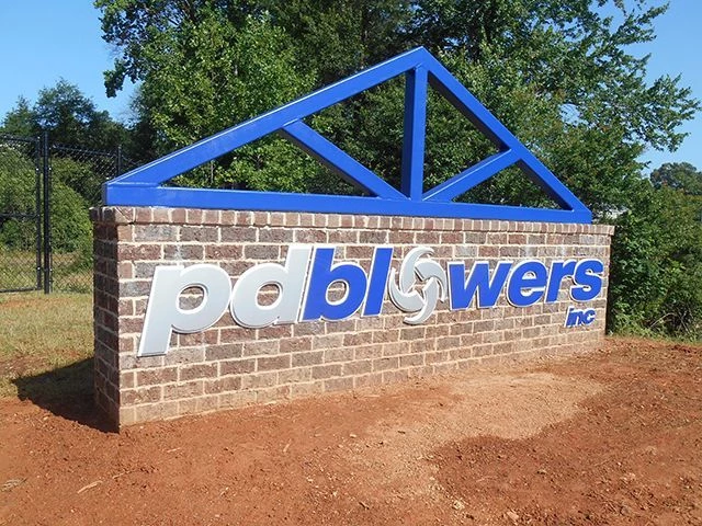 Monument Sign For PD Blowers