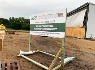 Temporary Post and Panel Sign for BPI