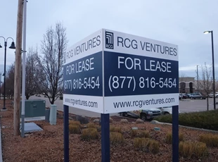 For Lease Post and Panel Sign