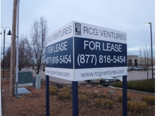For Lease Post and Panel Sign