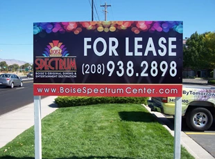 For Lease Post and Panel Sign