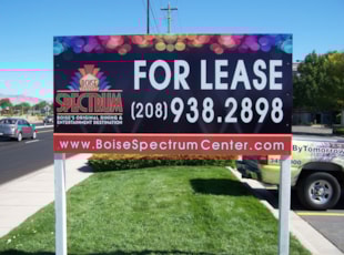 For Lease Post and Panel Sign
