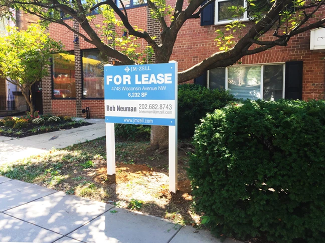 Real Estate Post and Panel For Lease Sign