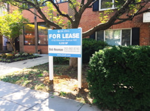 Real Estate Post and Panel For Lease Sign
