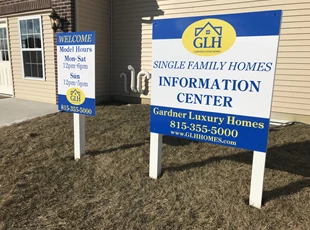 Real Estate Housing Development Post and Panel Signs