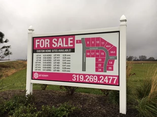 Real Estate For Sale Post and Panel Sign for New Homes