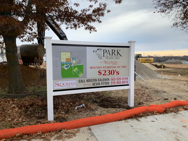 Large Real Estate Signs Stripes & Stops Company, Inc. Real Estate