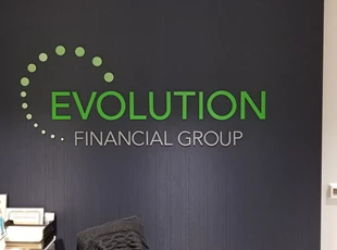 3D Sign for Financial Group Indoor Lobby