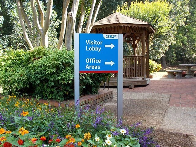 Directional Post and Panel Sign for Lobby Offices