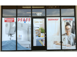 Window Graphics for Sewing Company