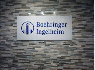 Indoor Lobby Acrylic Sign with Standoffs on Stone Background
